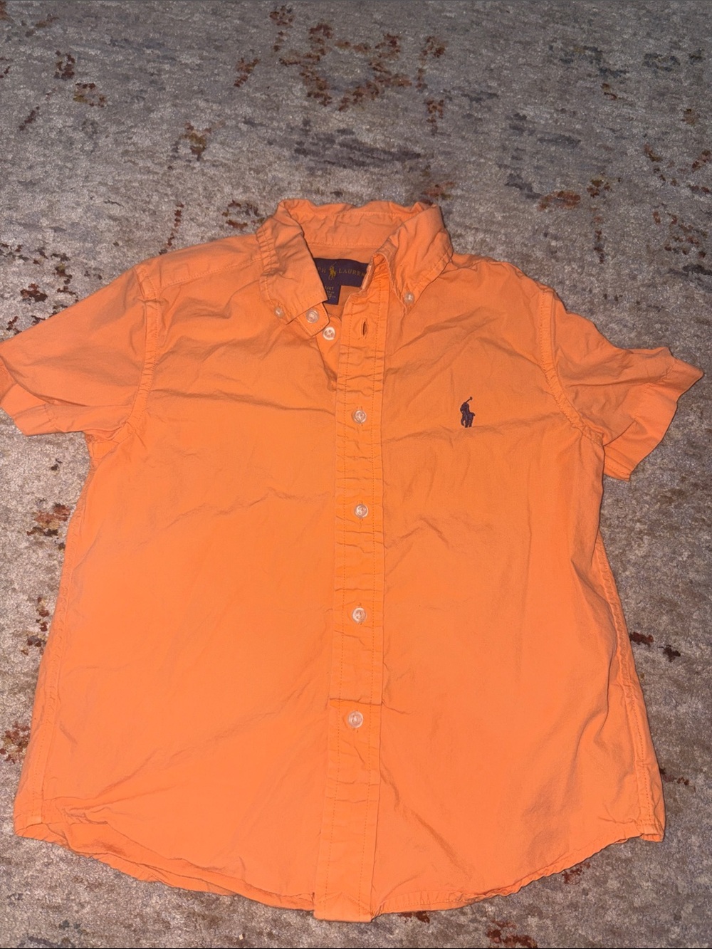 Polo by Ralph Lauren Bright Orange Short-Sleeve Button-Down Shirt